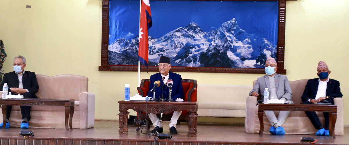 वैकल्पिक सरकार बनाउनुहोस् रचनात्मक सहयोग गर्छौं, नभए मेरै नेतृत्वमा राष्ट्रिय सरकार बनाउँ : प्रधानमन्त्री